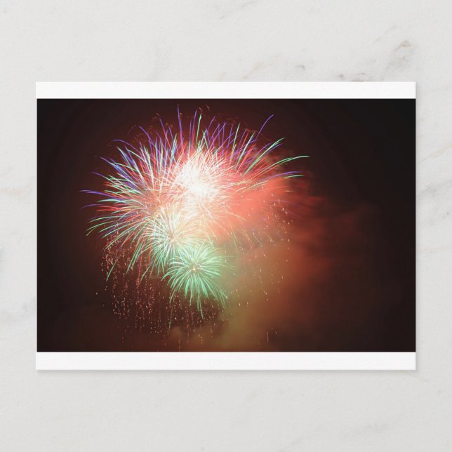 BEAUTIFUL FIREWORKS POSTCARD (Front)