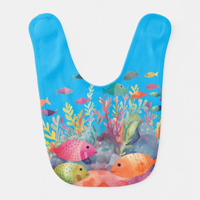 Beautiful fish Baby Bib (Front)