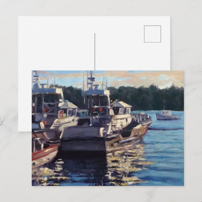 Beautiful Fishing Boat Scene Postcard (Front/Back)