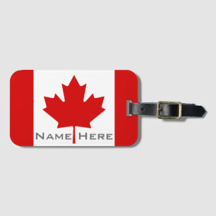 Beautiful Flag of Canada With Monogram Luggage Tag