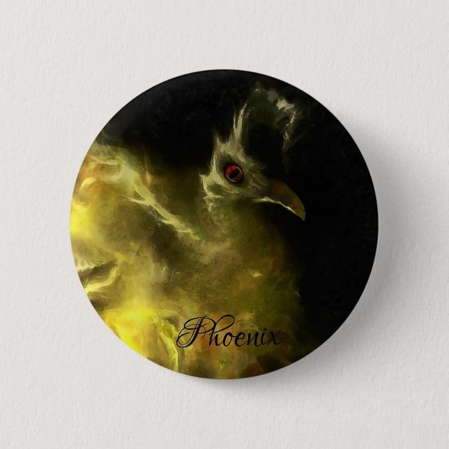 Beautiful flame Little Phoenix Button (Front)