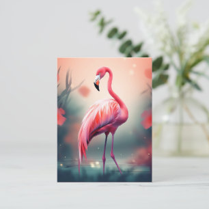 Beautiful Flamingo AI-generated Postcard
