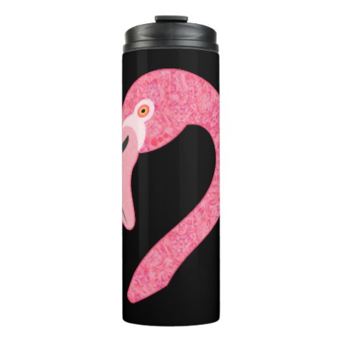 Beautiful Flamingo Head Thermal Tumbler