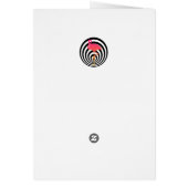 Beautiful flamingo in circles greeting card (Back)