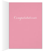 Beautiful flamingo in circles greeting card (Inside (Right))