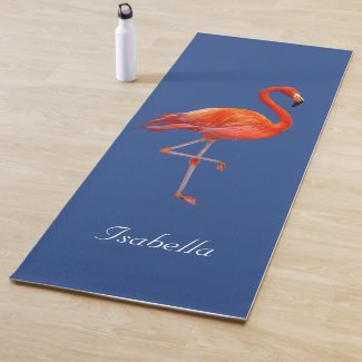 Beautiful flamingo on blue personalized 