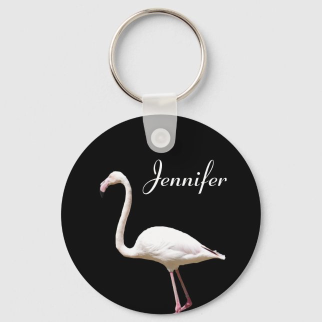 Beautiful Flamingo - Personalized Name Keychain (Front)