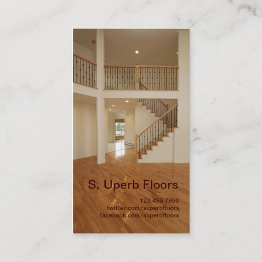 Customizable beautiful floor business cards