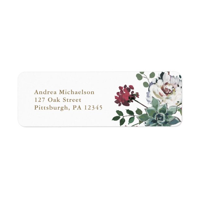 Beautiful Floral Address Label (Front)