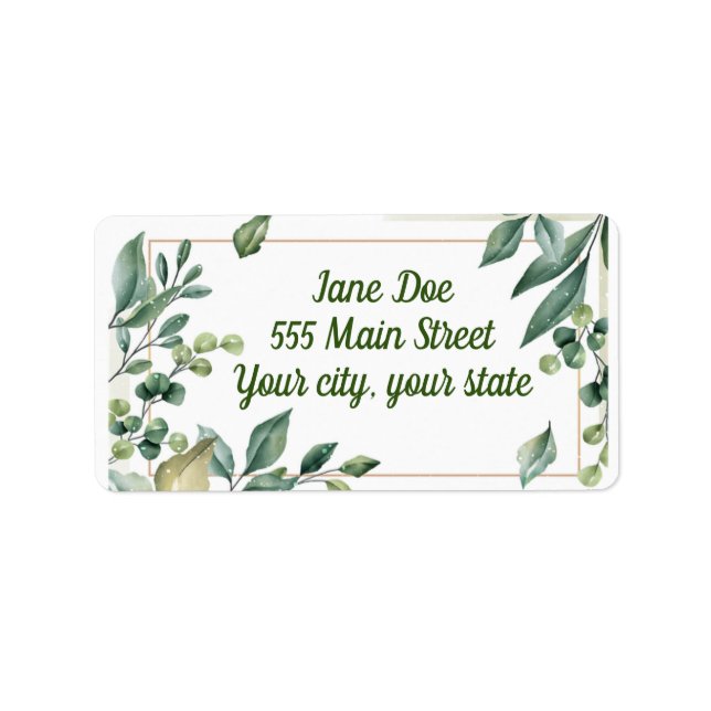 Beautiful floral address labels (Front)
