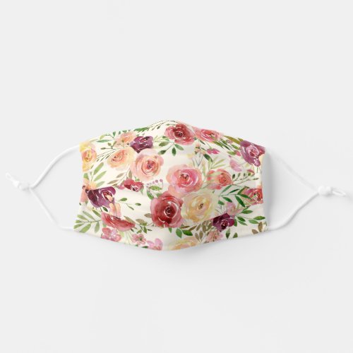 Beautiful Floral Adult Cloth Face Mask