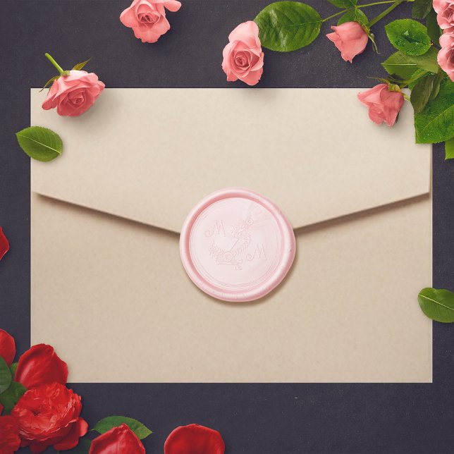 Beautiful Floral Anchor Monogram Wax Seal Sticker (Creator Uploaded)