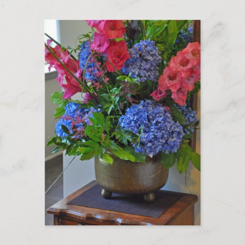 Beautiful floral arrangement postcard