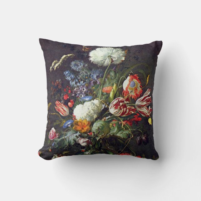 Beautiful floral art throw pillow (Front)