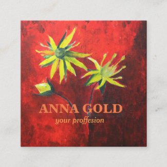 Beautiful Floral Artistic Custom Business Card