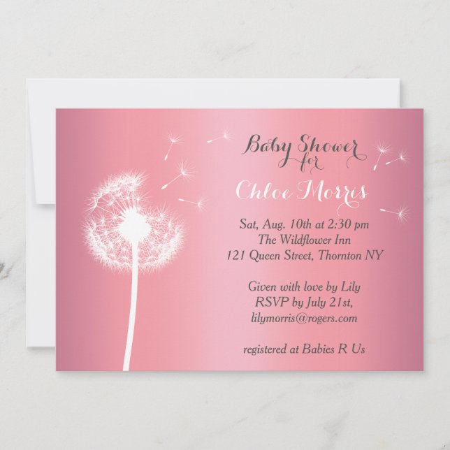Beautiful Floral Baby Shower Invitation (Front)