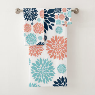 Beautiful Floral Bath Towels
