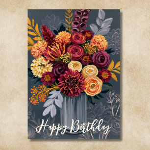 Beautiful Floral Birthday Wishes Colorful Flowers Card