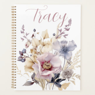 Beautiful Floral Bouquet Custom  Planner