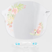 Beautiful Floral Bouquet Flowers for her Face Shield (Front w/Glasses)