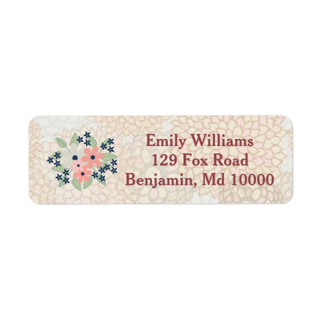 Beautiful Floral Bouquet Label (Front)
