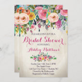Beautiful Floral Bridal Shower Invitation, Baby Invitation (Front/Back)