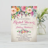 Beautiful Floral Bridal Shower Invitation, Baby Invitation (Standing Front)