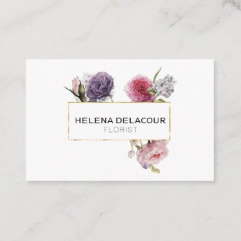 ★ Beautiful  Floral Business Card by laurapapers at Zazzle