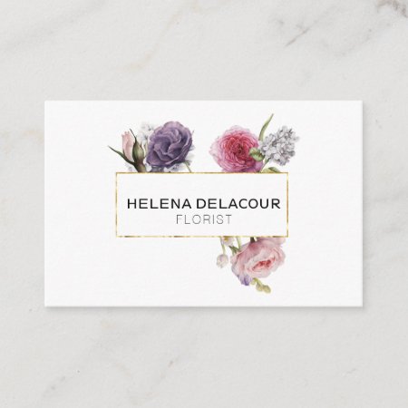 ★ Beautiful  Floral Business Card