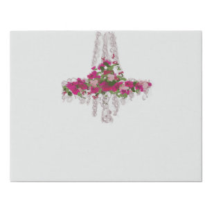 Beautiful Floral chandelier painted print