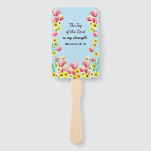 Beautiful Floral Church Hand Fan