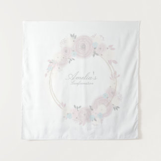 Beautiful Floral Confirmation Custom Tapestry