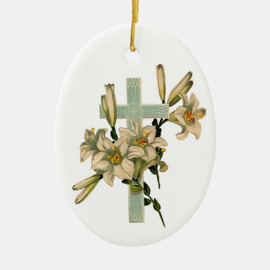 Beautiful Floral Cross Ornament