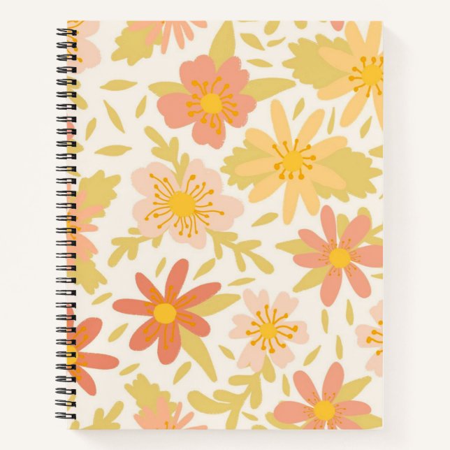 beautiful floral Customizable Notebook  (Front)