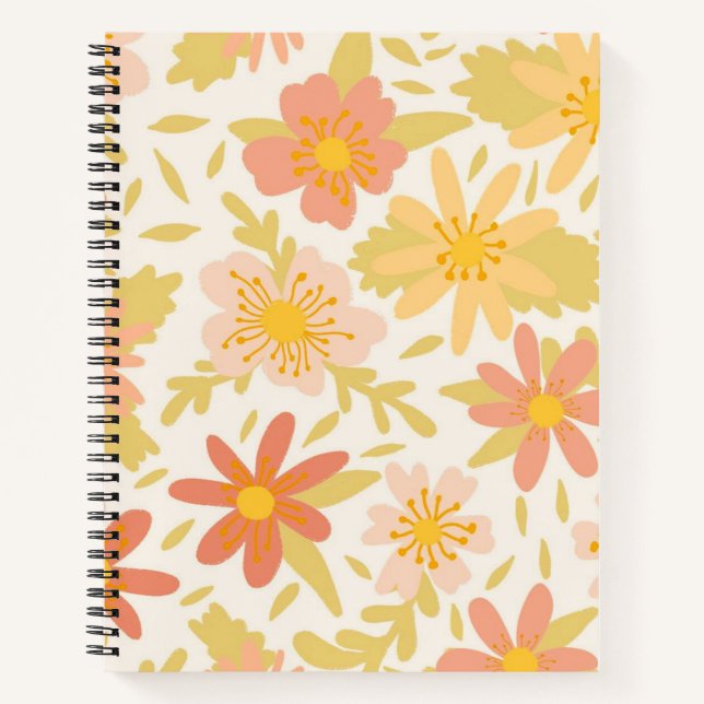 beautiful floral Customizable Notebook  (Front)