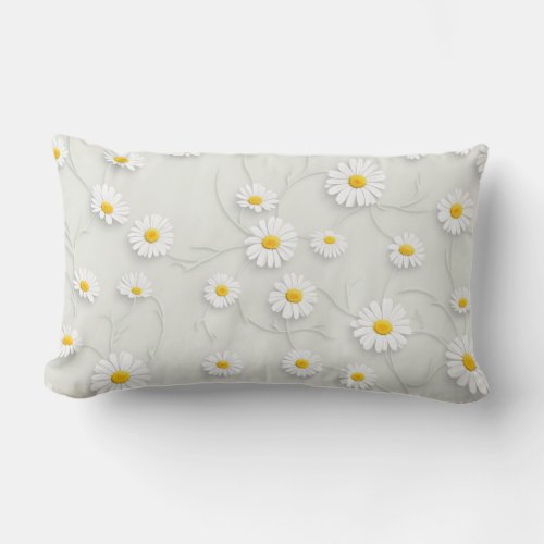 Beautiful Floral Daisies  Lumbar Pillow