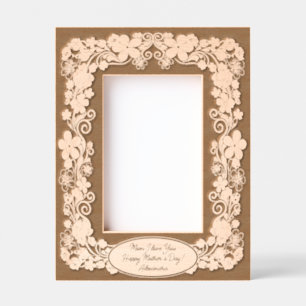 Beautiful Floral Decor Personalized Message Mother Engraved Frames