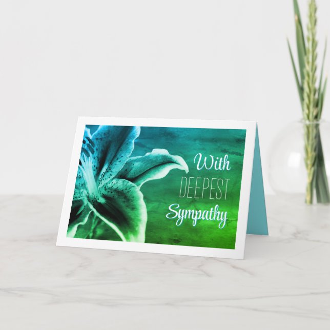 Beautiful floral deepest Sympathy card (Front)