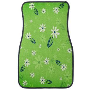 Beautiful Floral Design Car Floor Mat