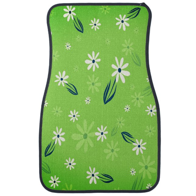 Beautiful Floral Design Car Floor Mat (Front)