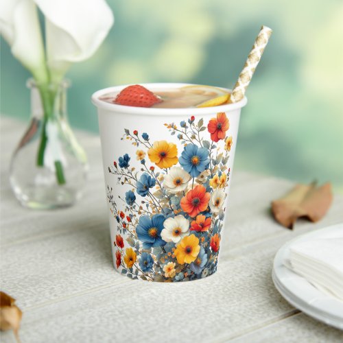 Beautiful Floral Design paper cup