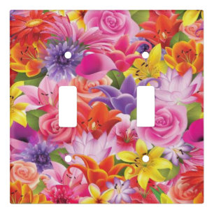 Beautiful Floral Double Switch Plate