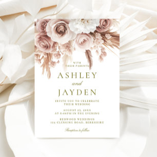 Beautiful Floral Elegant Wedding Invitation