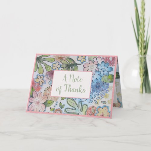 Beautiful Floral Essential Workers Thank You Card