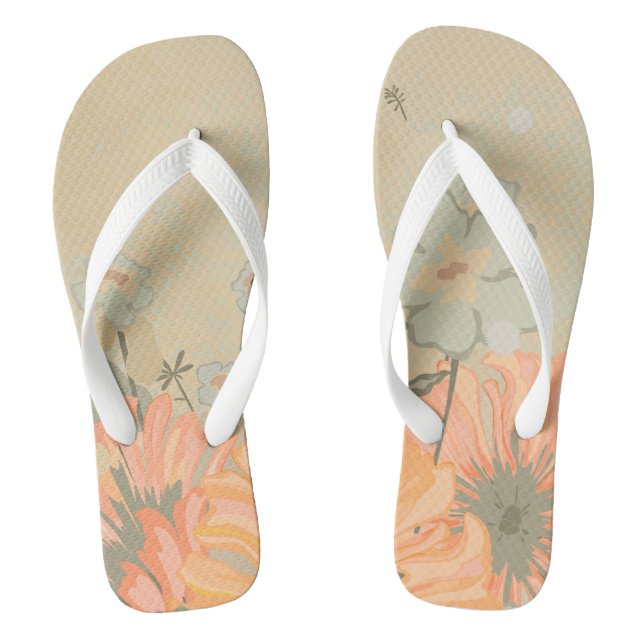 Beautiful floral  flip flops (Footbed)