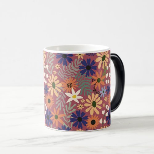 Beautiful Floral Flower Seamless Magic Mug