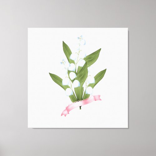 Beautiful floral forget_me_not white flowers vinta canvas print
