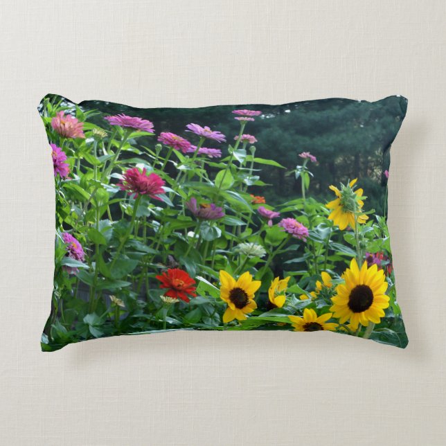 Beautiful floral garden decorative pillow (Front)