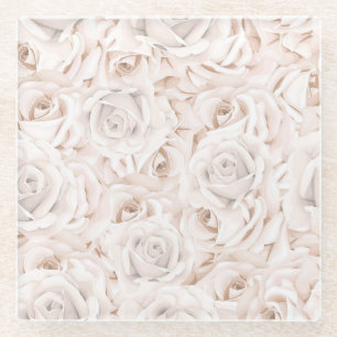 Beautiful Floral Glass Coaster