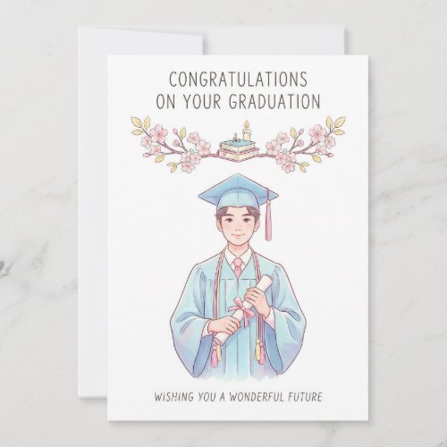Beautiful Floral Graduation Card